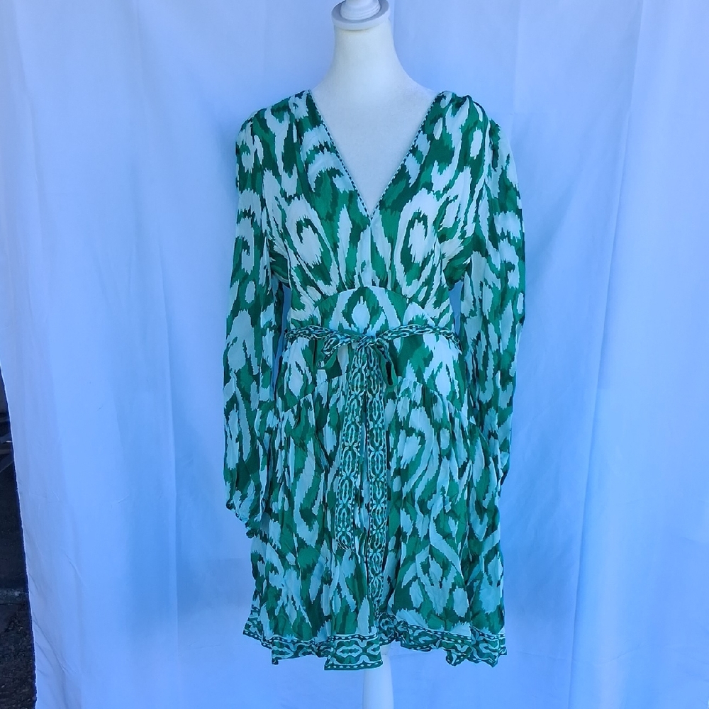 Alex Marie Renata Green Tropical Dress  14